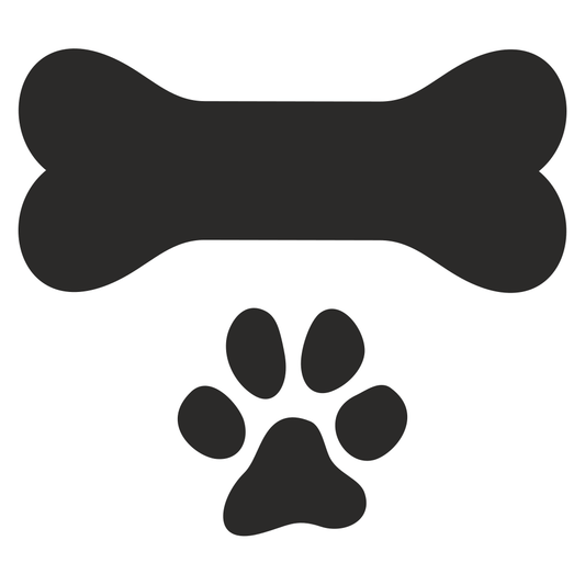 Creative dog bone and paw design for crafts and DIY projects