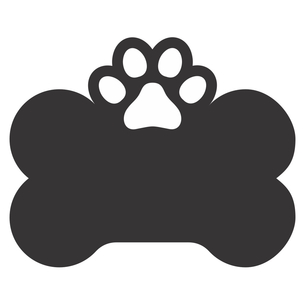 Creative dog bone paw name tag design for crafting projects