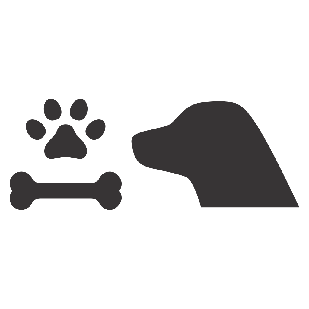 Creative dog bone and paw vector design for cutting machines