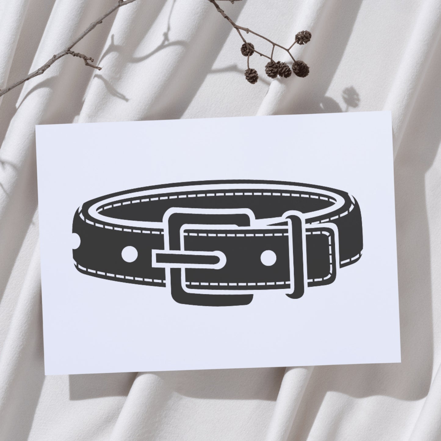 Stylish black belt vector design for crafting projects