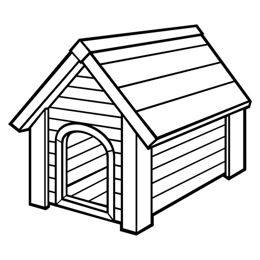 Creative dog house vector design for cutting machines