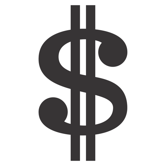 Bold dollar sign vector design for cutting machines