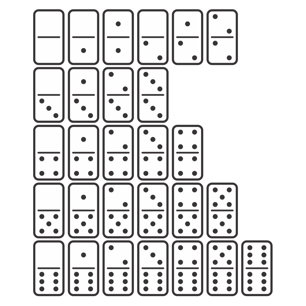 Creative collection of domino designs for cutting machines