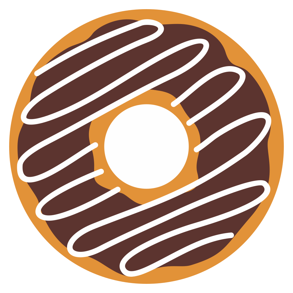 Delicious chocolate frosted donut vector for crafting projects