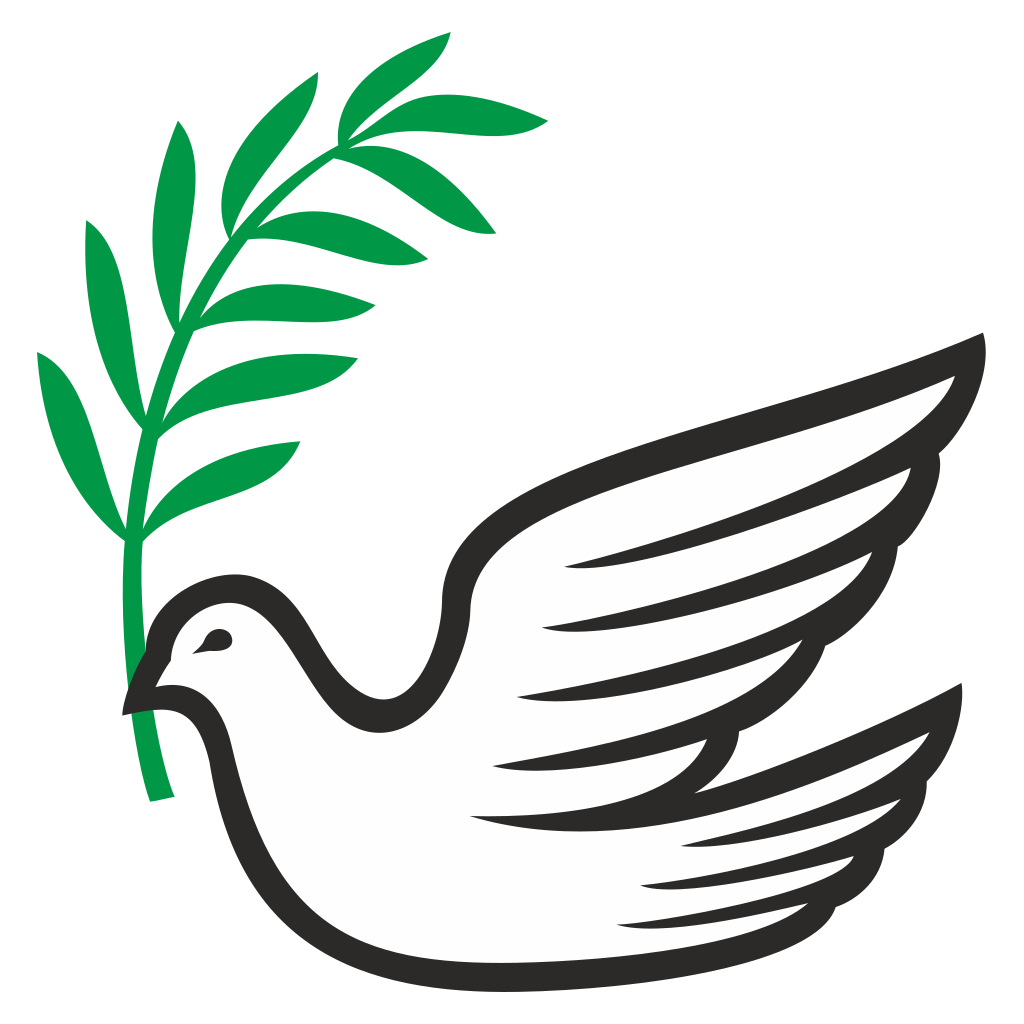 Elegant dove with olive branch for cutting machines projects