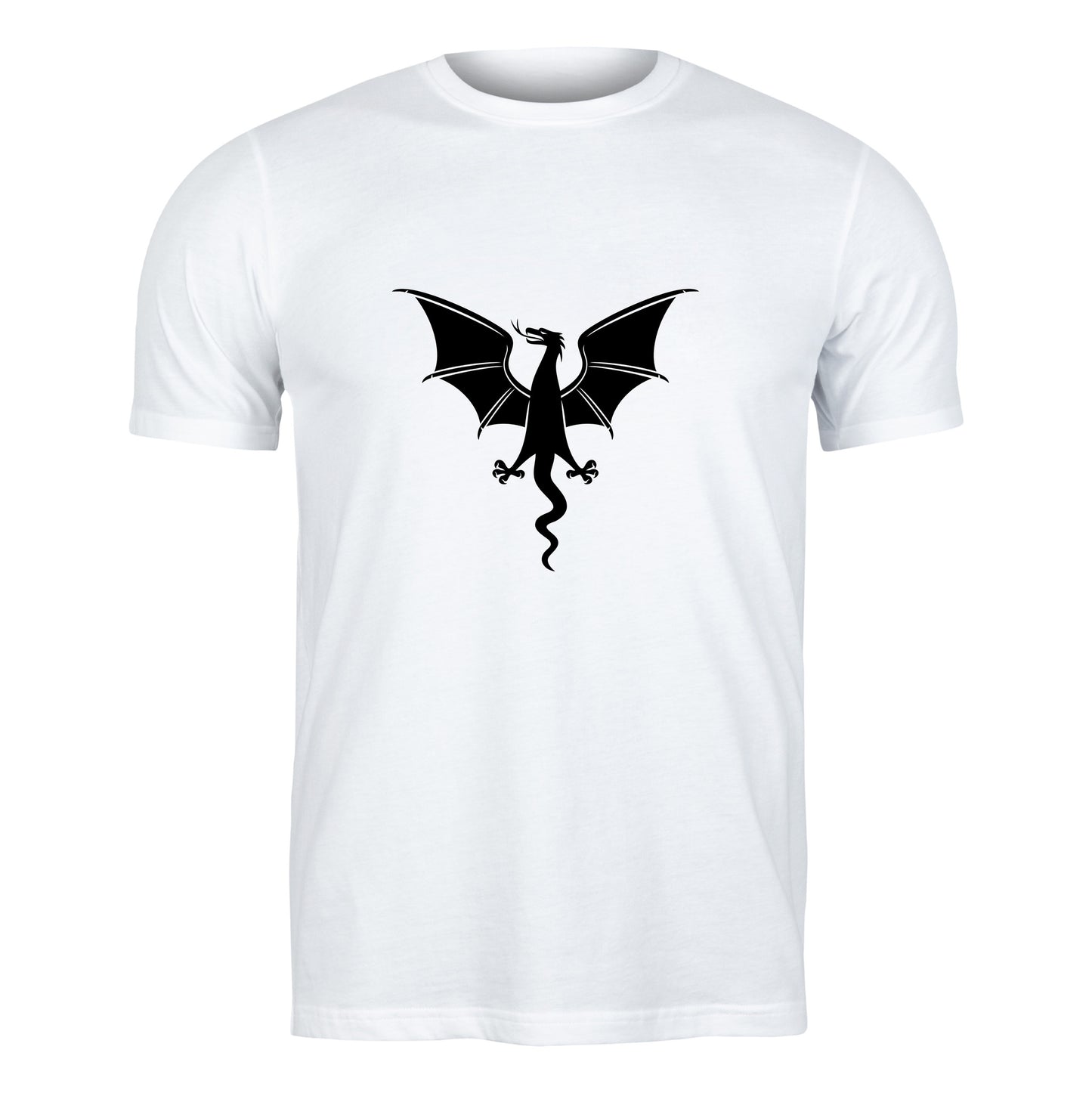 Majestic black dragon silhouette for crafts and designs