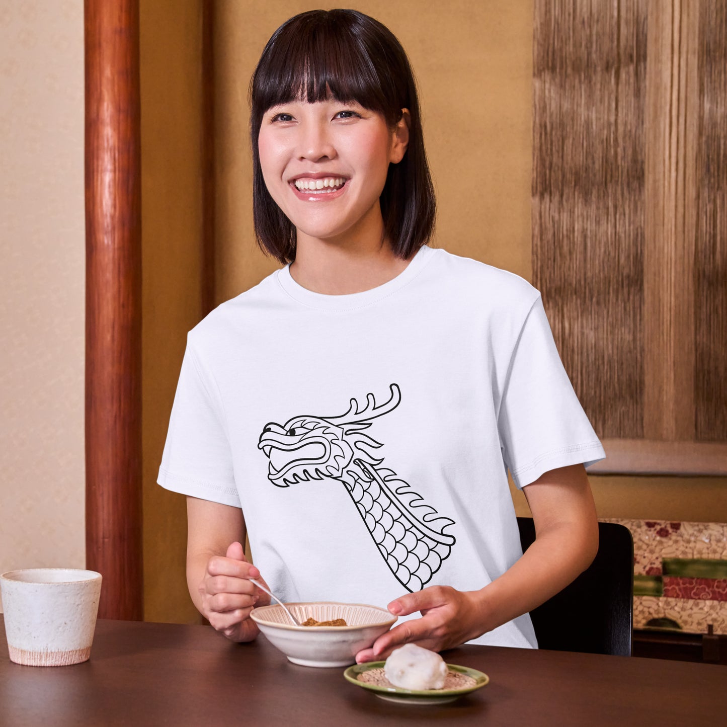 Intricate black and white dragon design for cutting machines