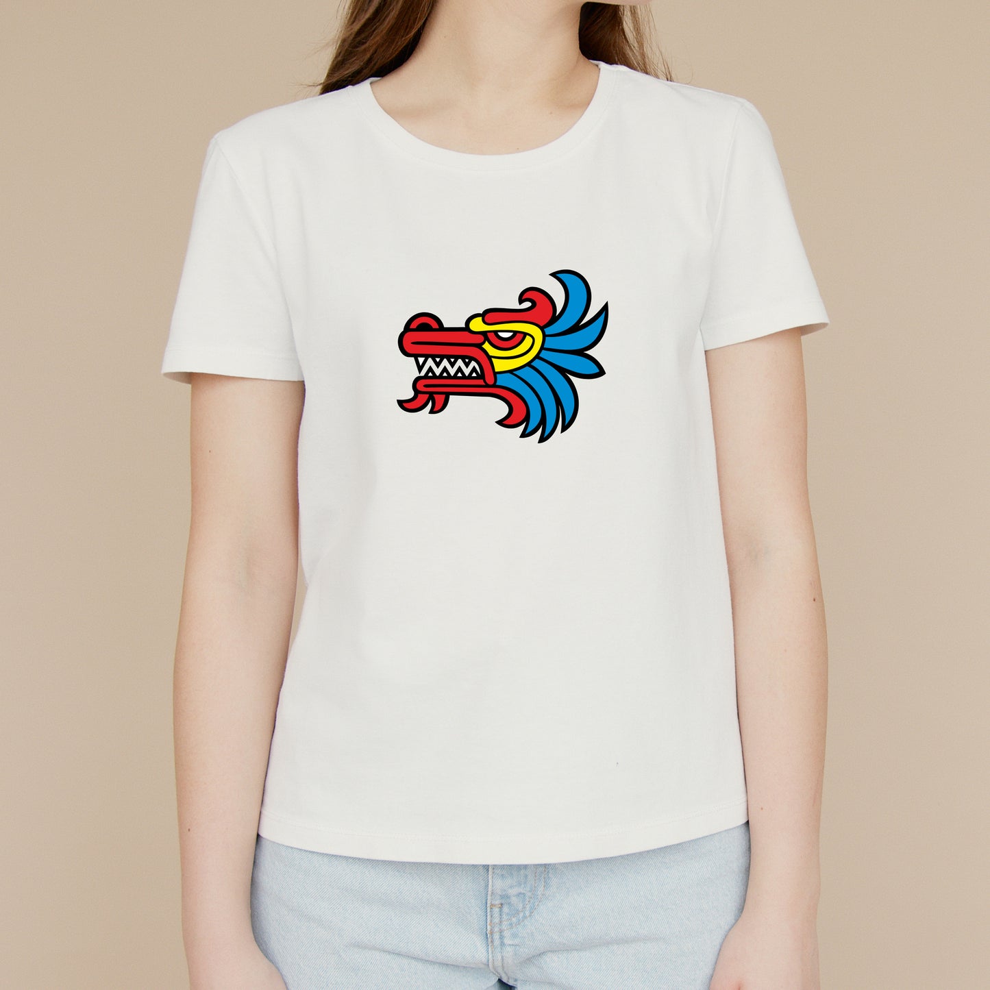 Vibrant tribal dragon head design for creative projects