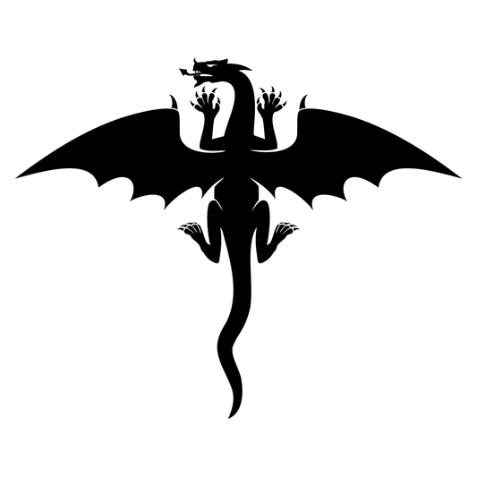 Unique dragon silhouette for craft and design projects