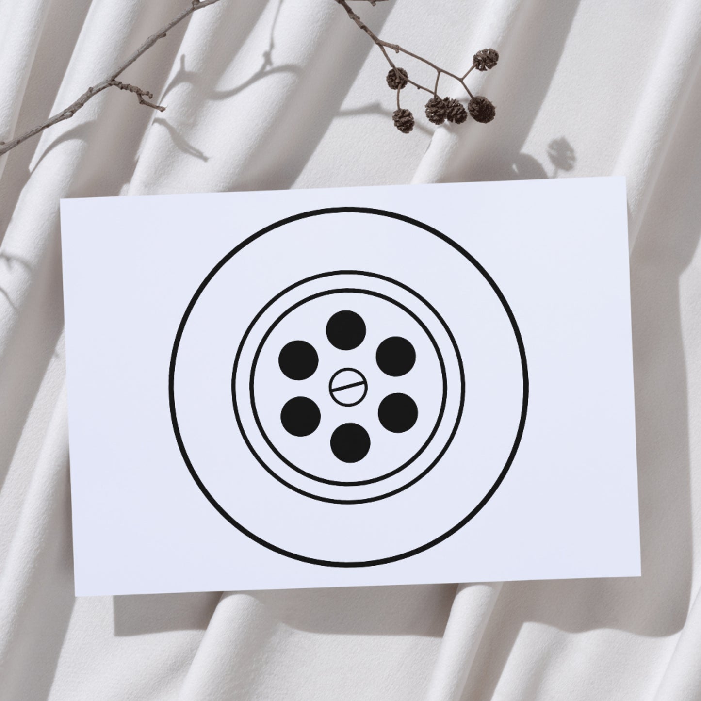 Creative vector design of a drainage hole for cutting machines