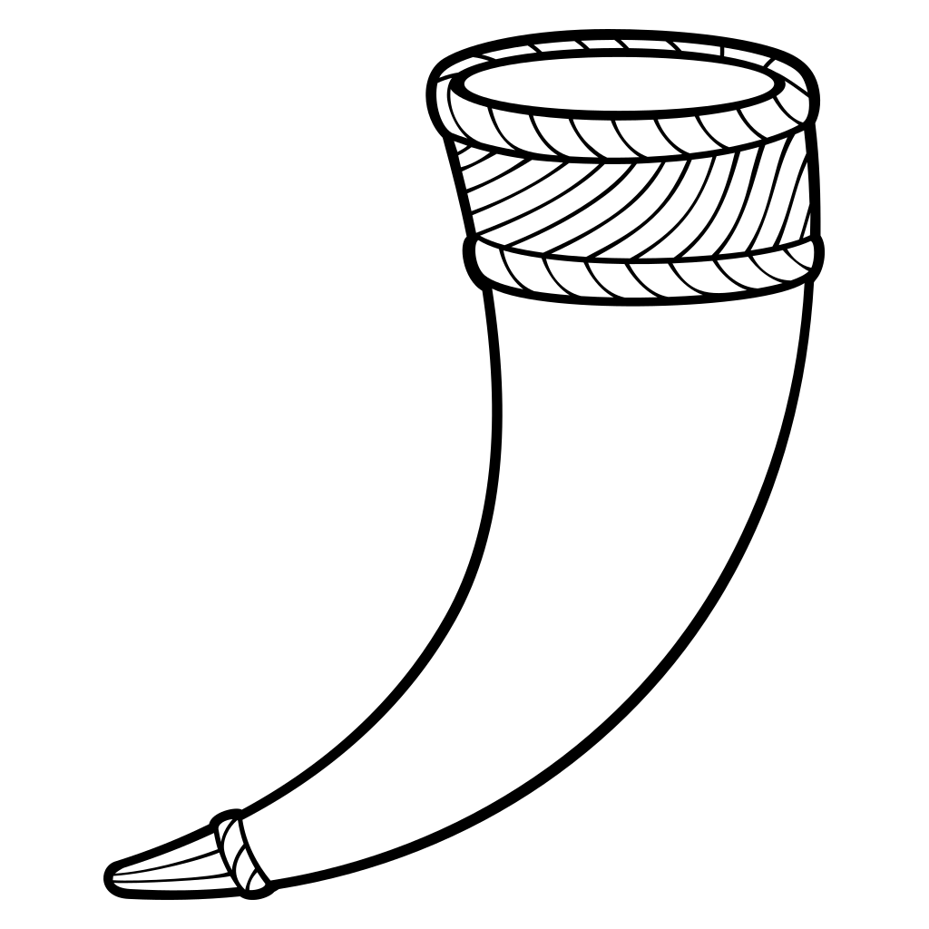 Craft a unique drinking horn design for cutting machines