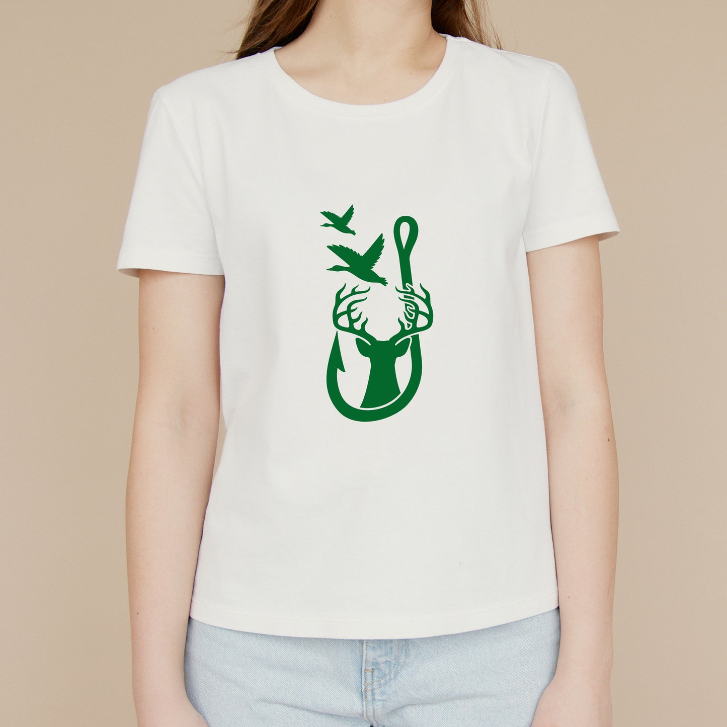 Unique vector design featuring duck, deer, and hook for crafting