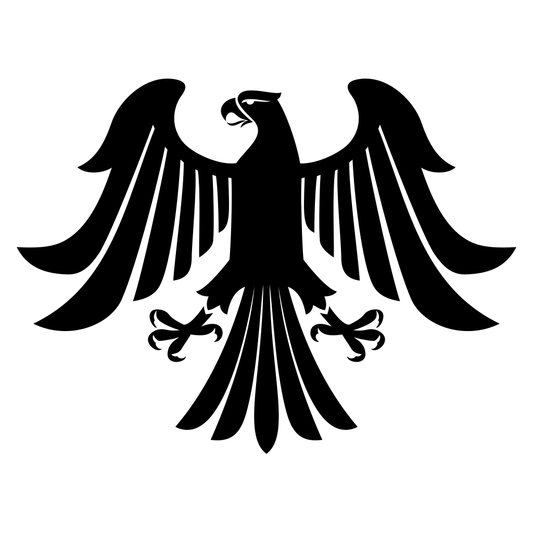 Elegant black eagle design for cutting machines