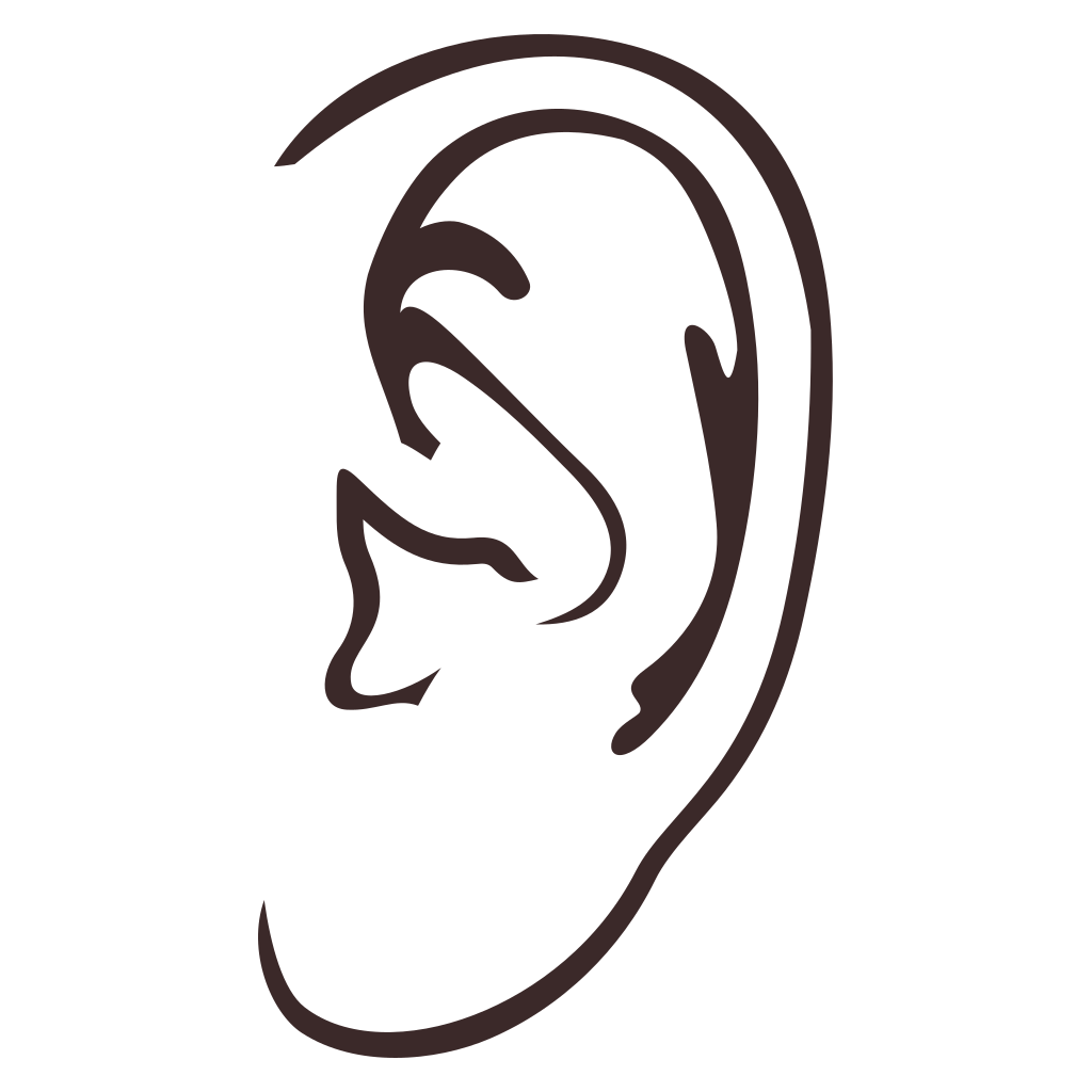 Creative vector design of a stylized ear for cutting machine