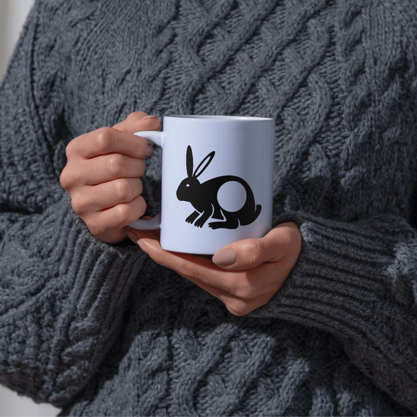 Easter bunny rabbit monogram design for creative projects