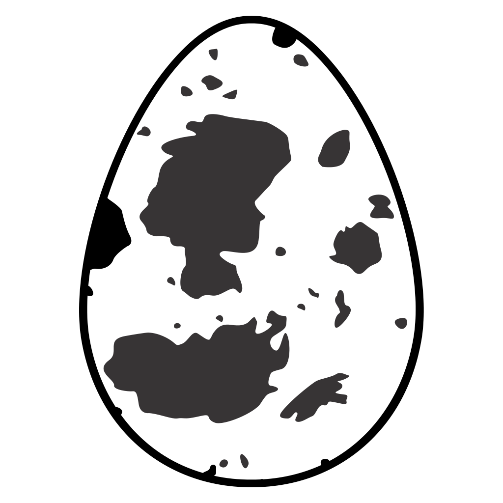 Black and white egg vector design for cutting machines