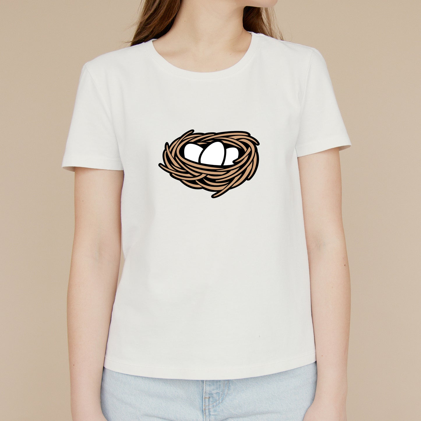 Creative vector svg design of a cozy egg nest for crafts
