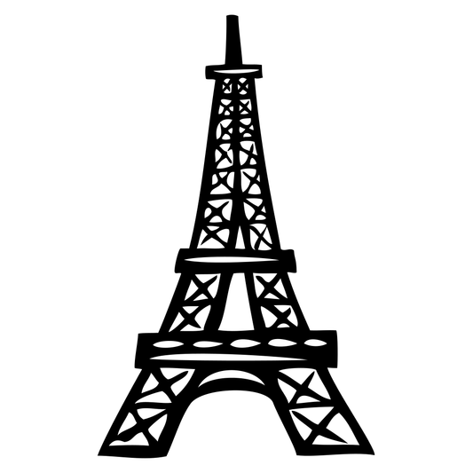 Eiffel Tower silhouette perfect for holiday crafting projects