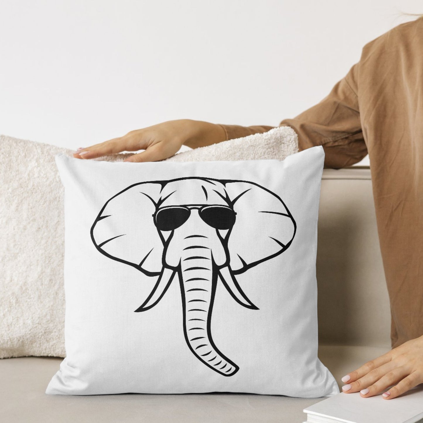 Elephant head design wearing aviator sunglasses for crafts