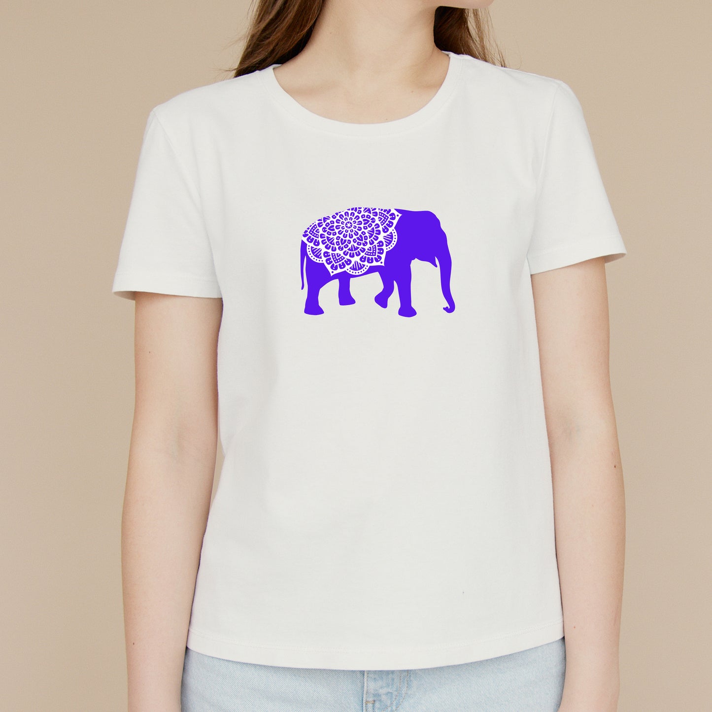Elegant elephant mandala design for crafting projects