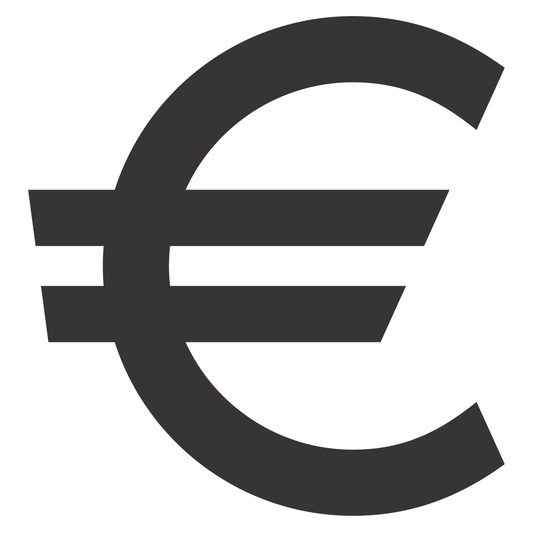 Stylish euro symbol design suitable for crafting projects