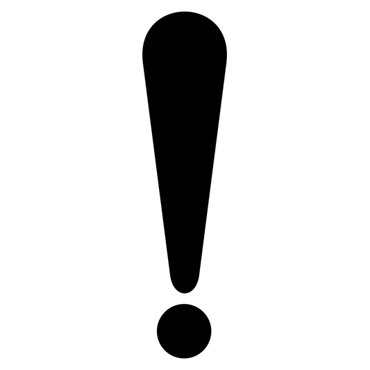 Creative black exclamation point vector for cutting designs