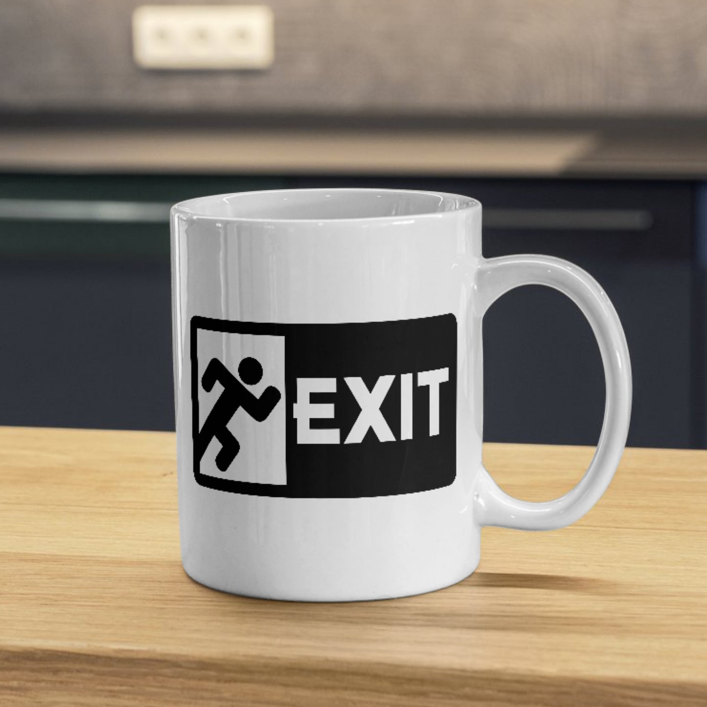 Creative exit sign design for vector cutting machines in black