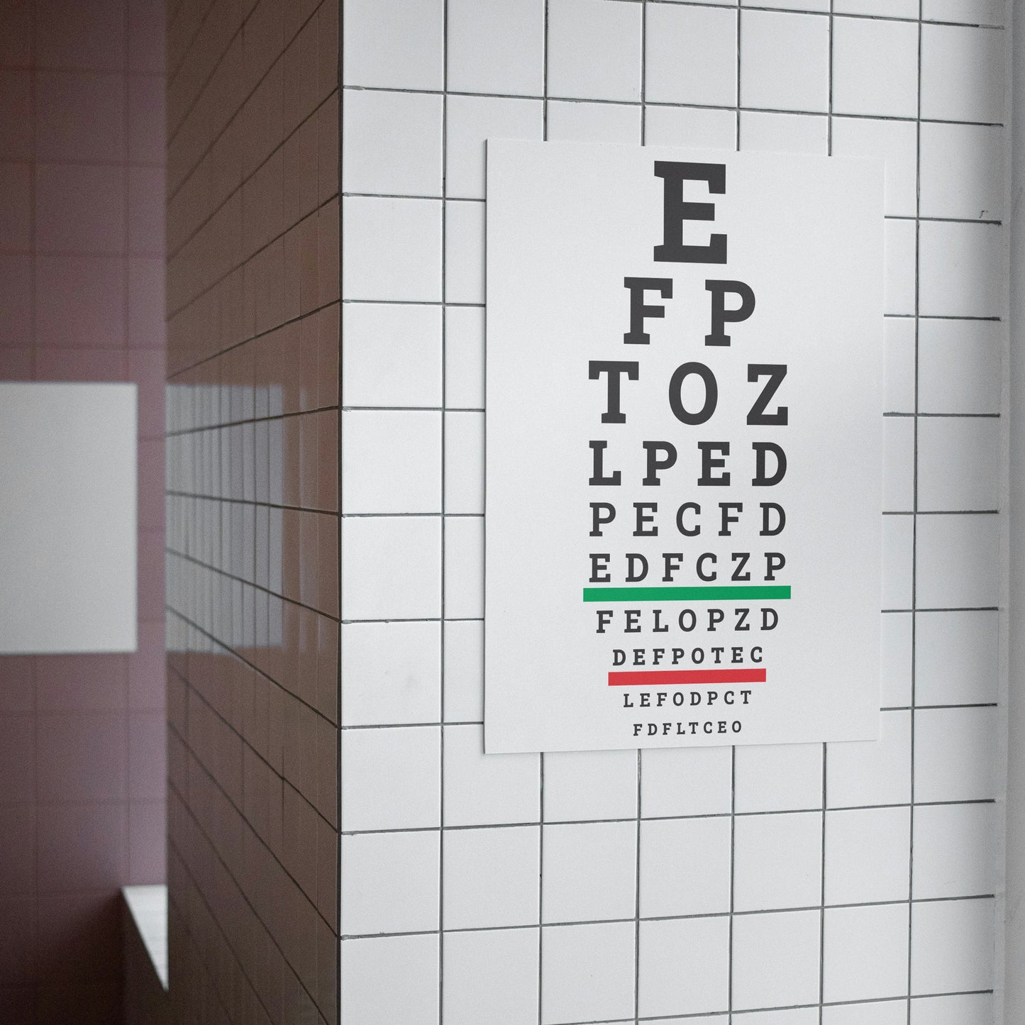 Innovative eye test chart design for cutting machines
