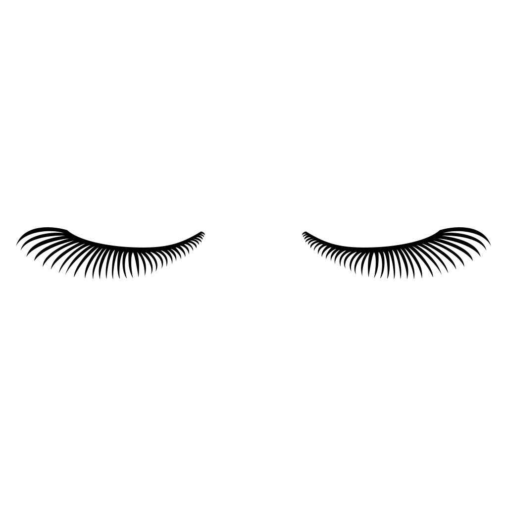 Elegant eyelash vector design for cutting machines