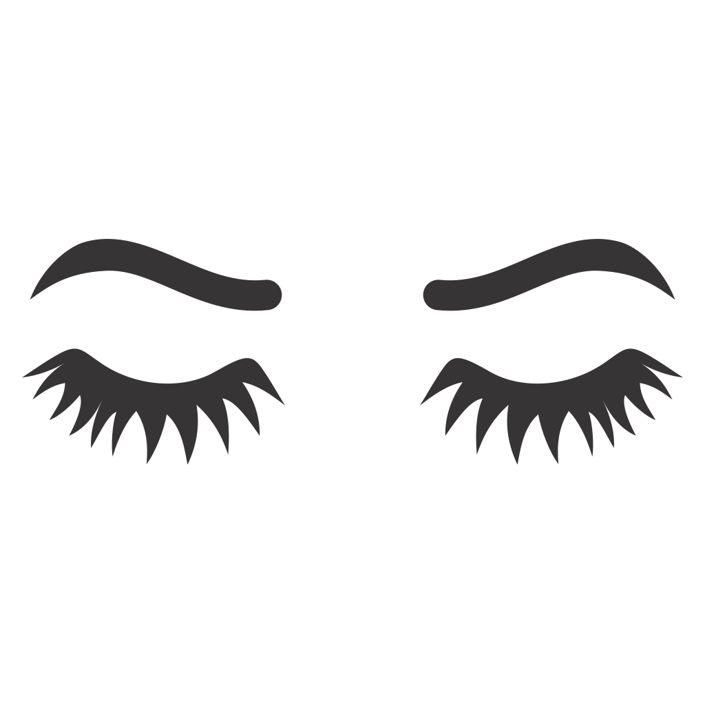 Stylish eyelash vector design for cutting machine projects