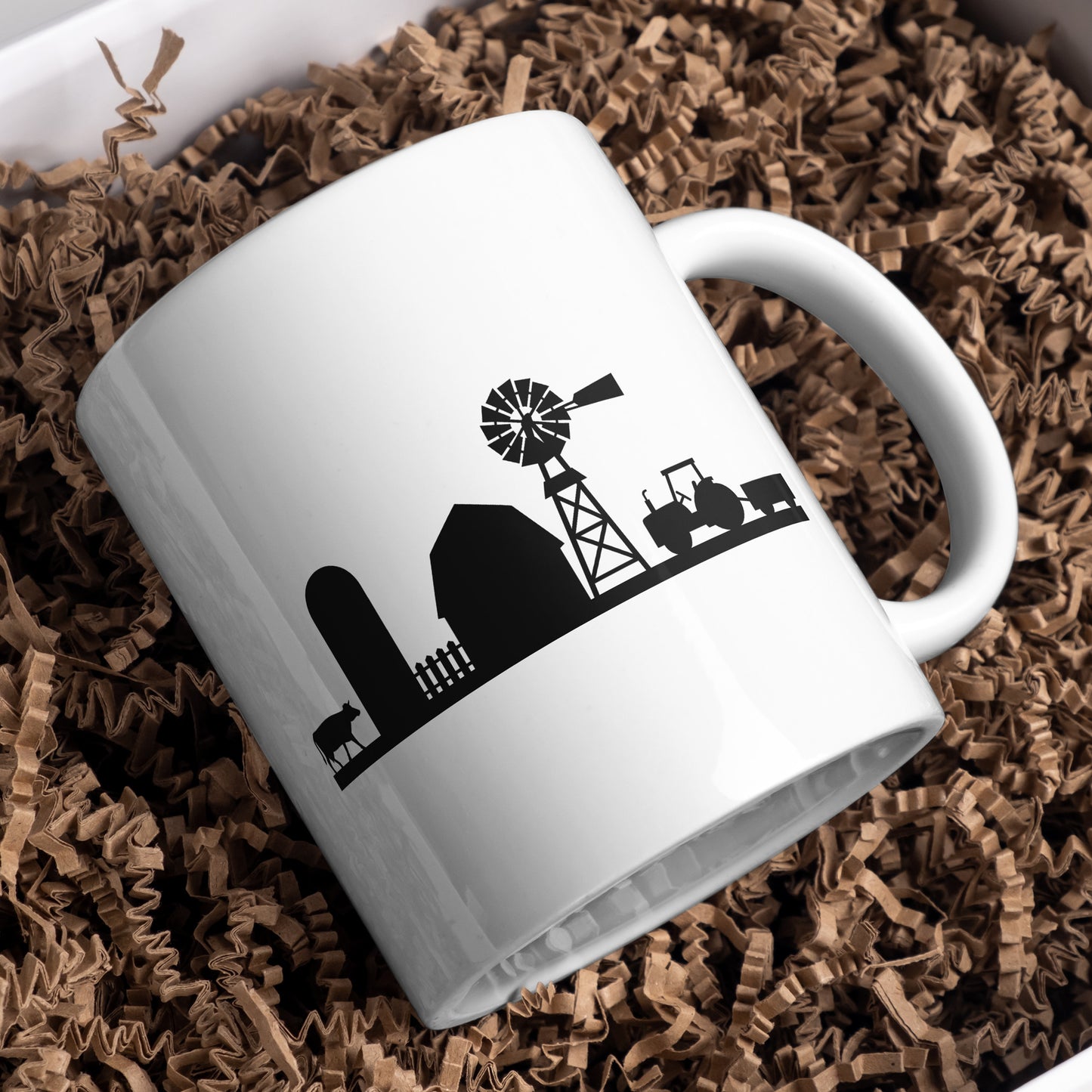 Farm silhouette vector design for creative cutting projects