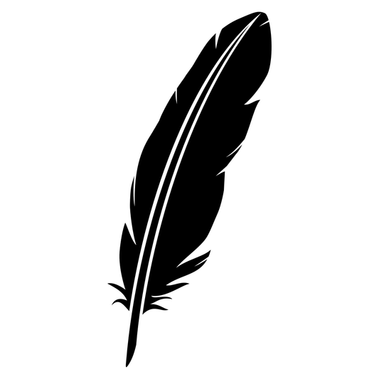 Elegant black feather design for creative projects
