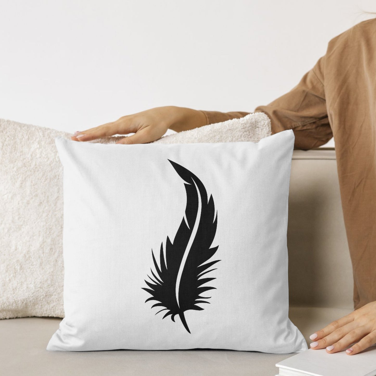 Elegant black feather design for crafting projects