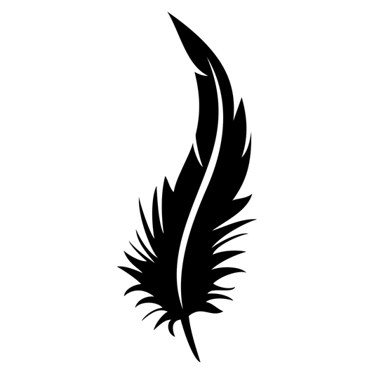 Elegant black feather design for crafting projects