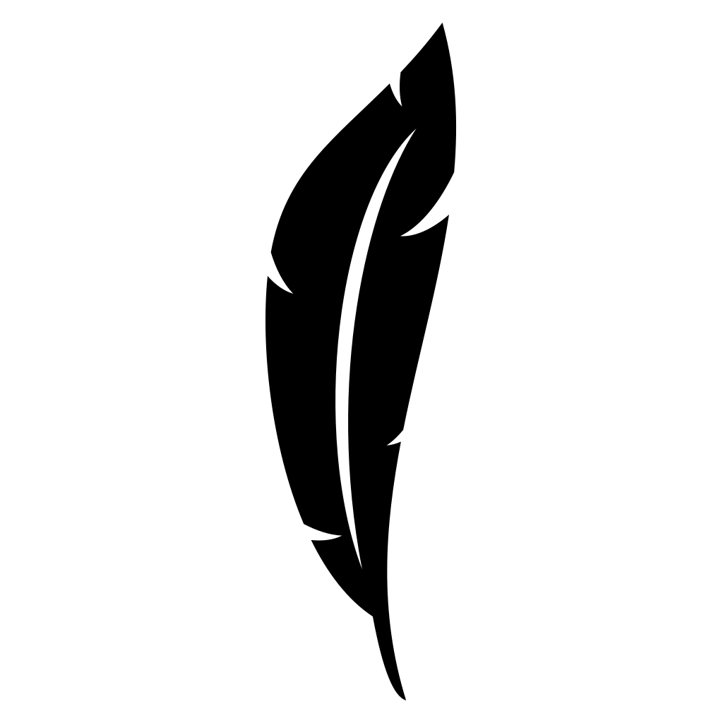 Elegant black feather design for versatile crafting projects