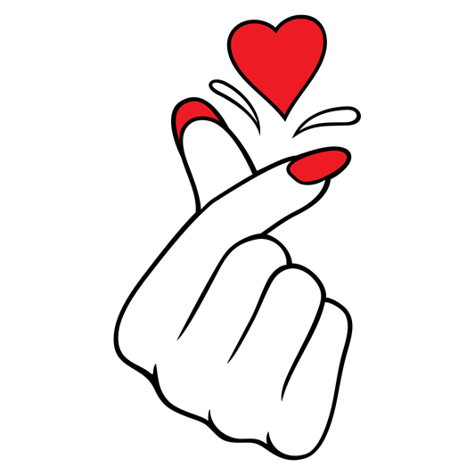 Creative finger heart design for crafting projects