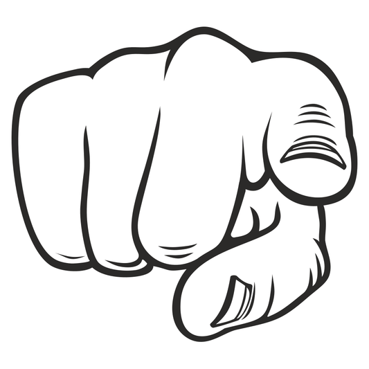 Creative finger point vector design for cutting machines