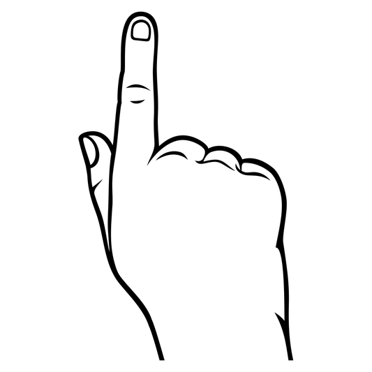 Creative finger pointing vector design for cutting machines