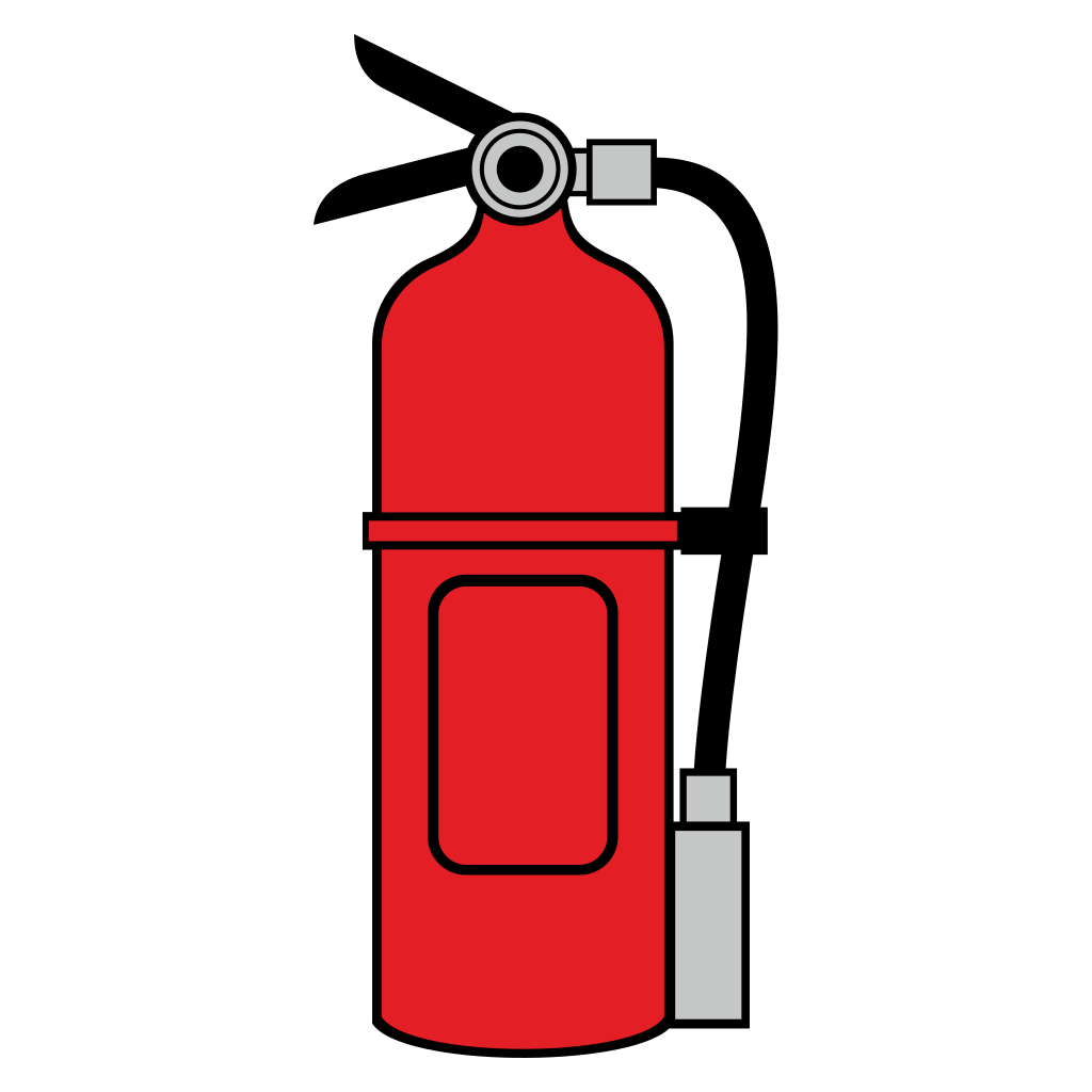 Stylized fire extinguisher vector design for crafting projects