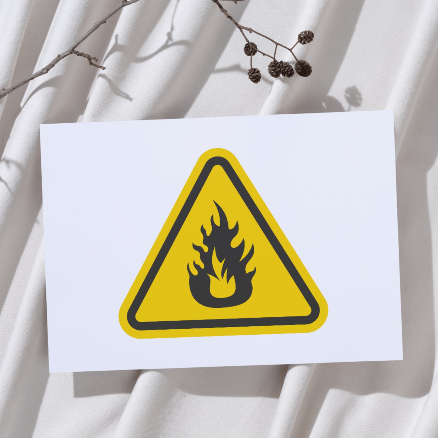 Stylish fire danger sign design for creative cutting projects