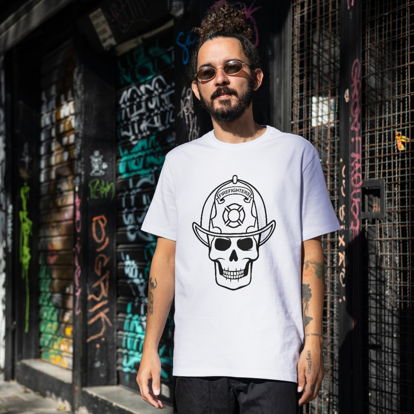 Firefighter skull design for cutting machine enthusiasts