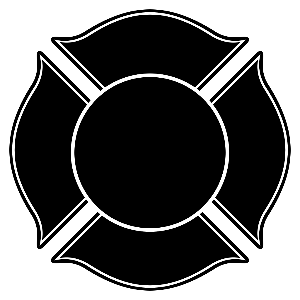 Creative vector svg files for firefighters cross design