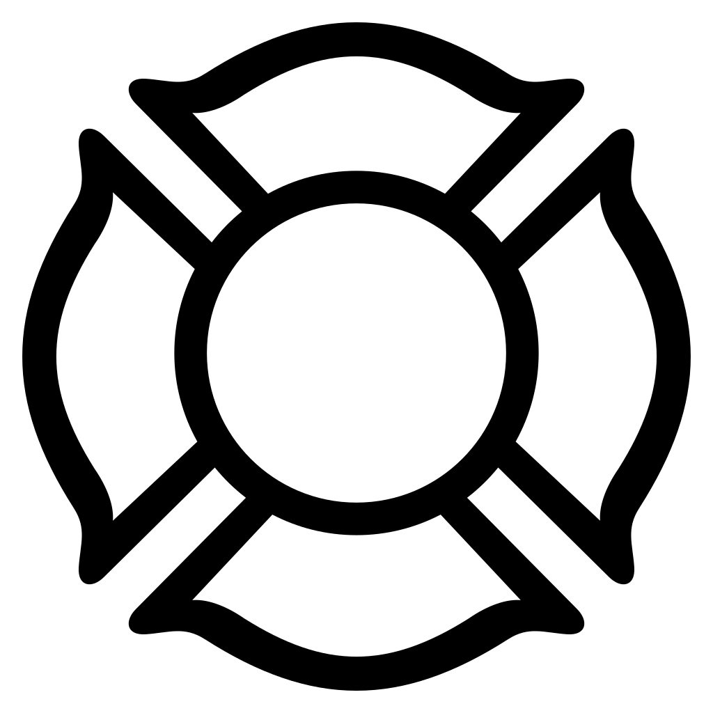 Firefighters maltese cross symbol design for crafting projects