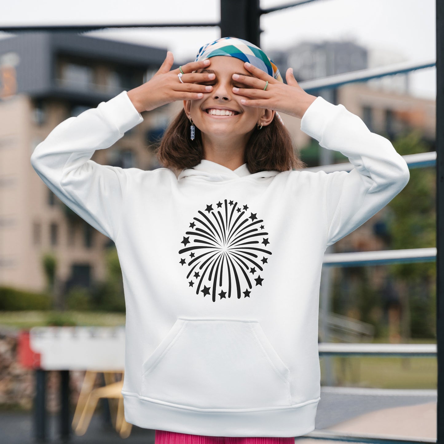 Creative fireworks burst design for cutting machines