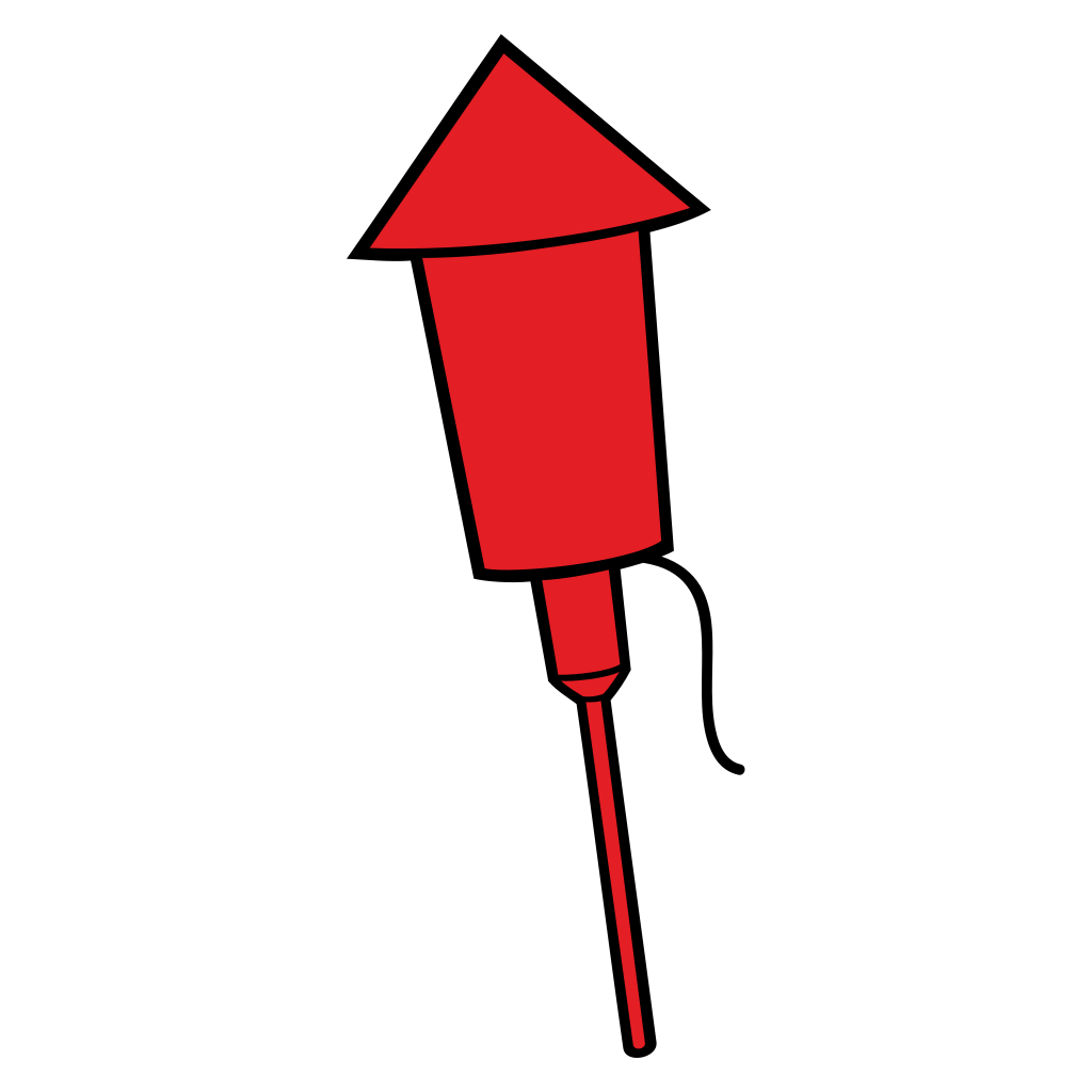 Colorful firework rocket vector design for creative projects