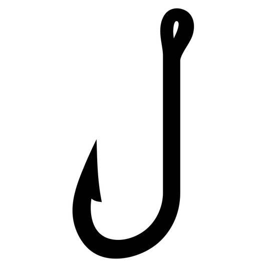 Unique fishing hook design for cutting machines and crafts