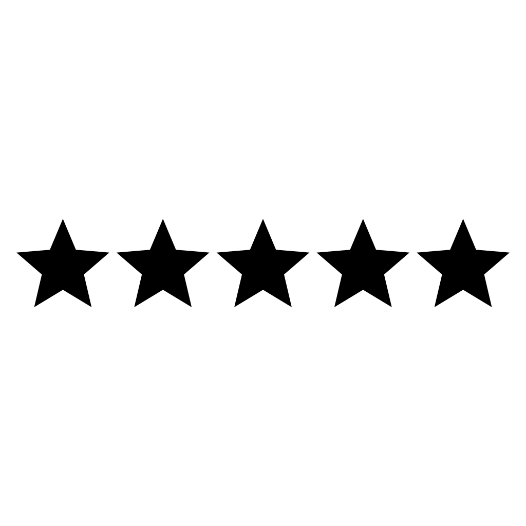 Elegant design of five black stars for creative projects