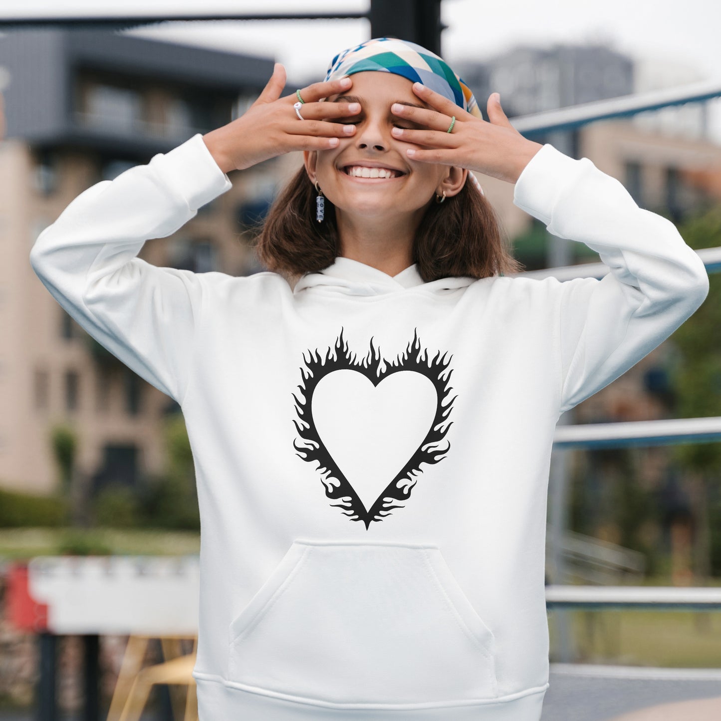 Creative flaming heart layered design for crafting projects