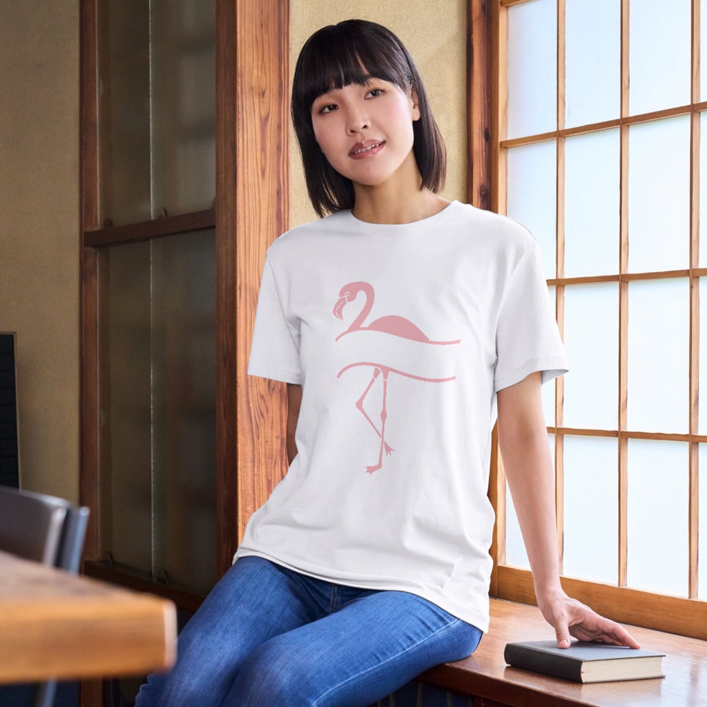Elegant pink flamingo design for crafting and decorating