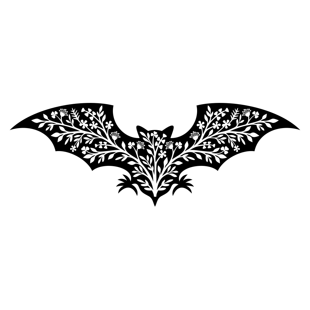 Floral bat design for creative cutting machines